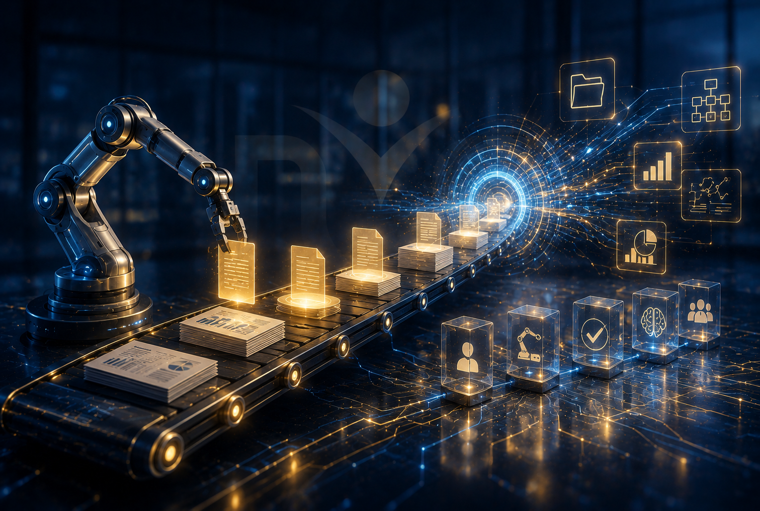 الذكاء الاصطناعي في أتمتة الأعمال (RPA + AI) 